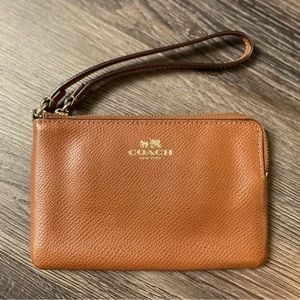 Coach corner zip wristlet